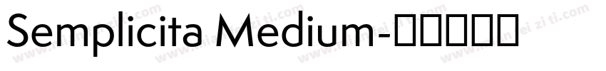 Semplicita Medium字体转换
